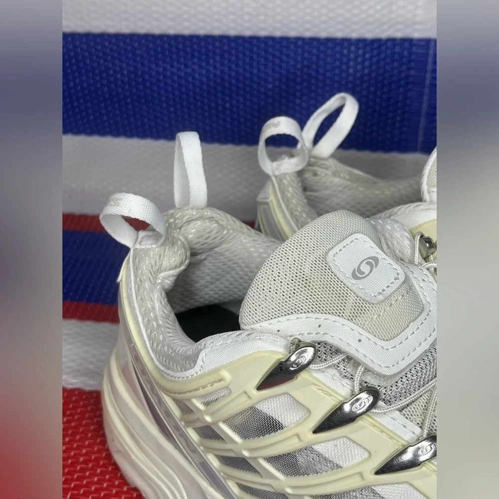 SALOMON ACS Pro Advanced Outdoor Plein Air Sneakers White/Vanilla Ice/Lunar Rock - Picture 7 of 13